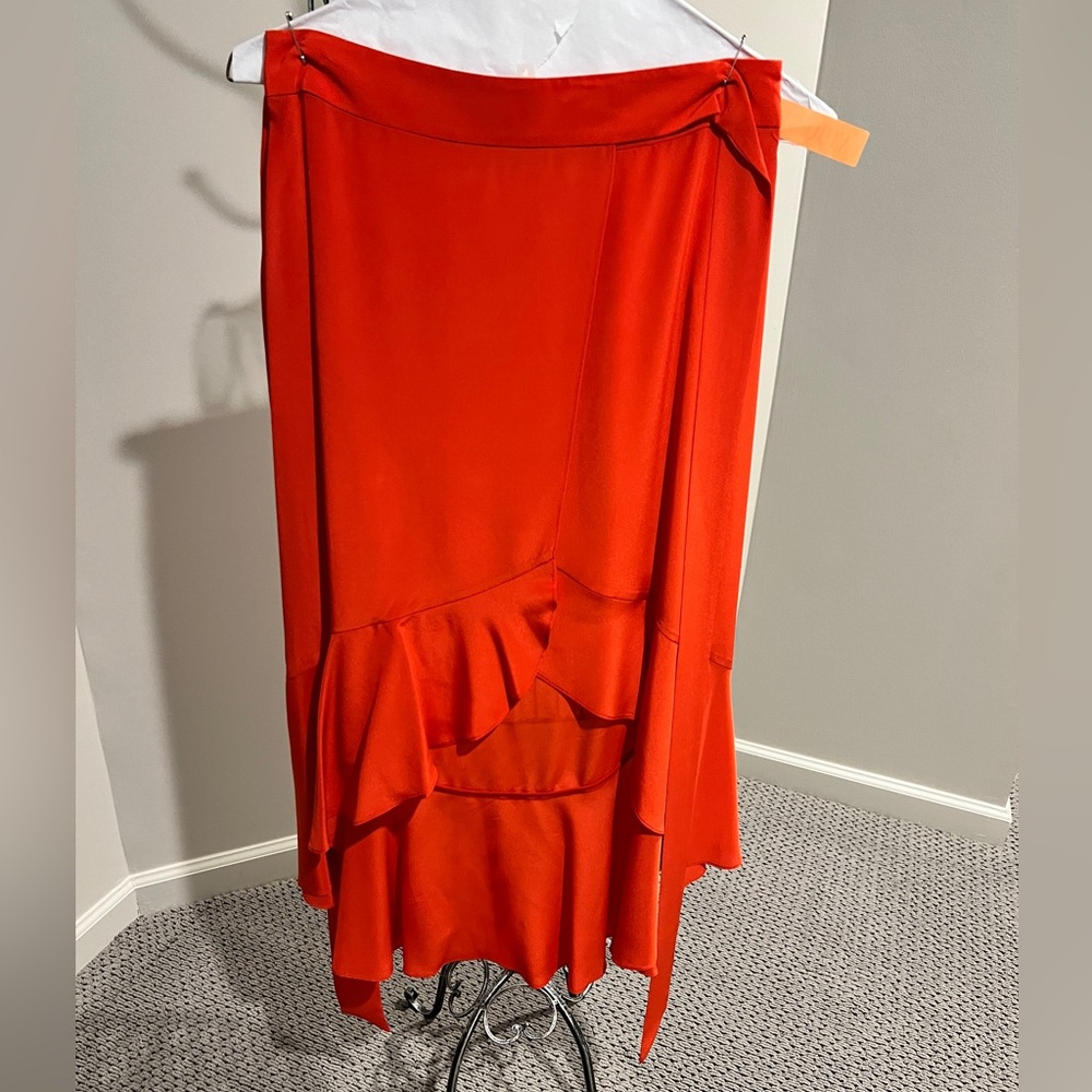 INTERMIX silk wrap skirt